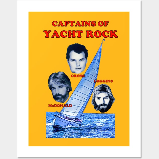 Captains of Yacht Rock Father's Day Wall Art by tongkosongs